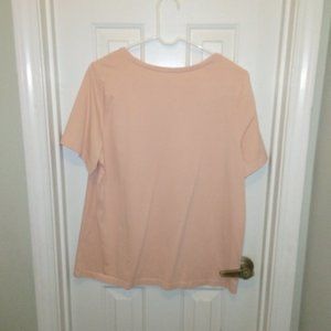 CJ Banks Scoop Necked Tee T Shirt 100% Cotton